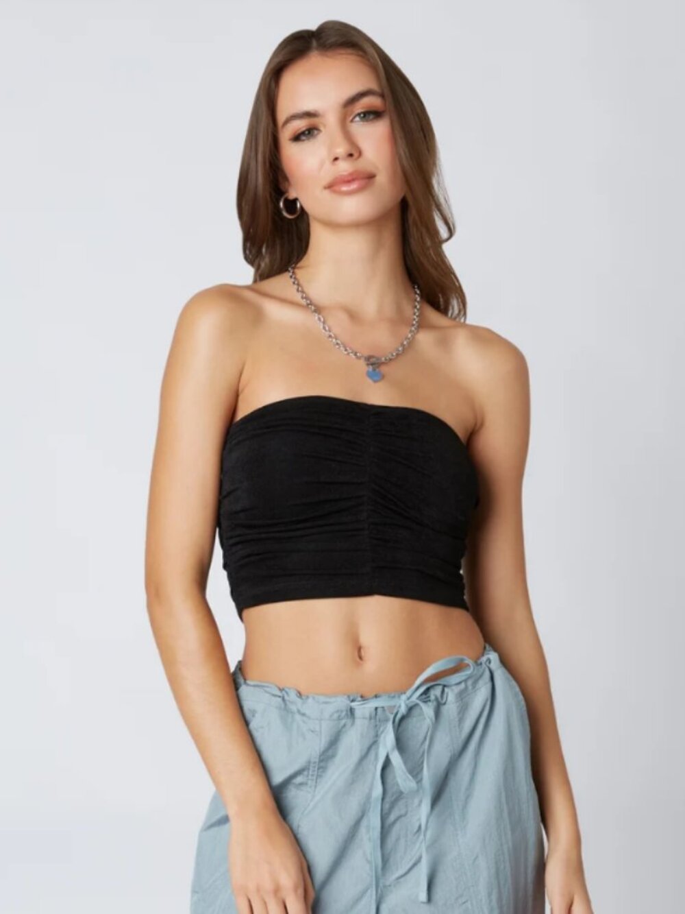 Slinky Ruched Tube Top